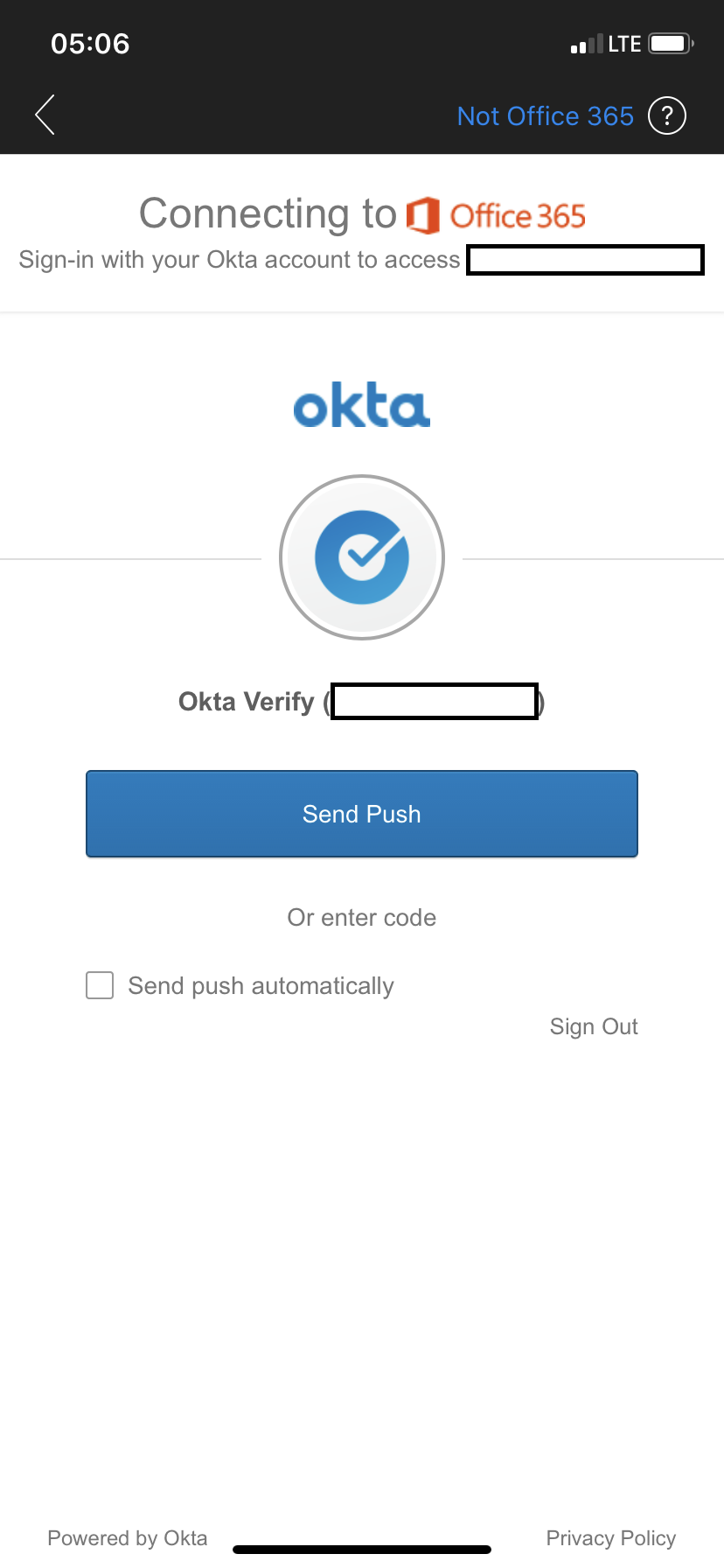 Okta Verify Code