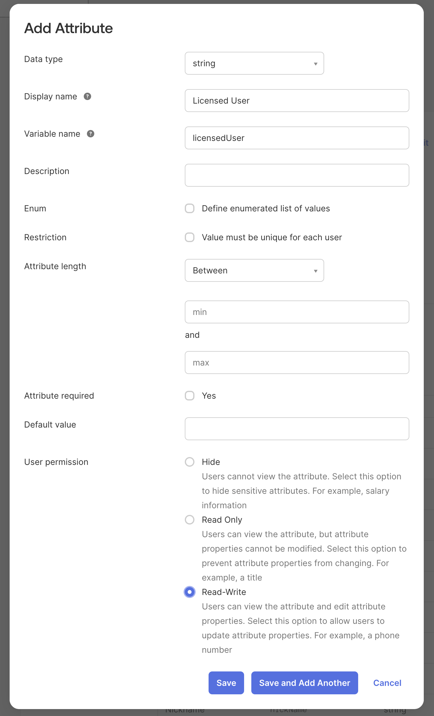 Add Attribute