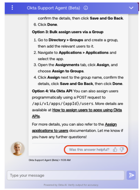 Providing Feedback on Agent