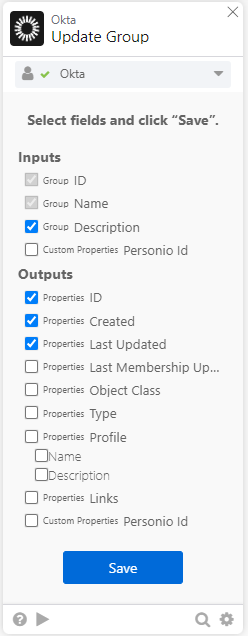 Update Group card