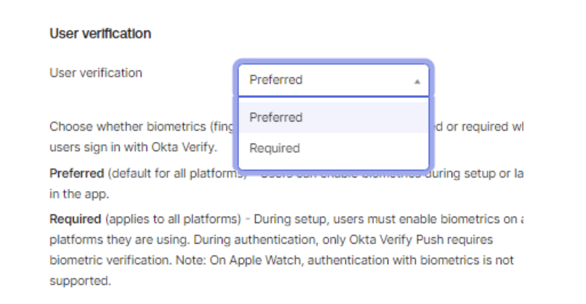 User Verification -Preffered