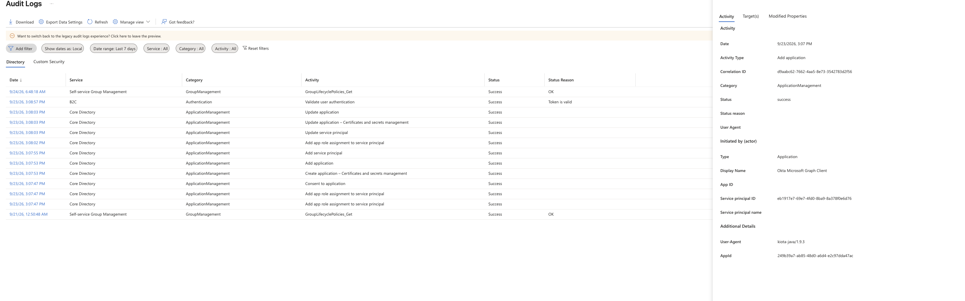 Audit Logs