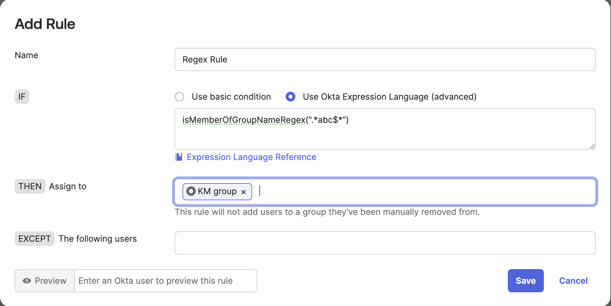 Add rule