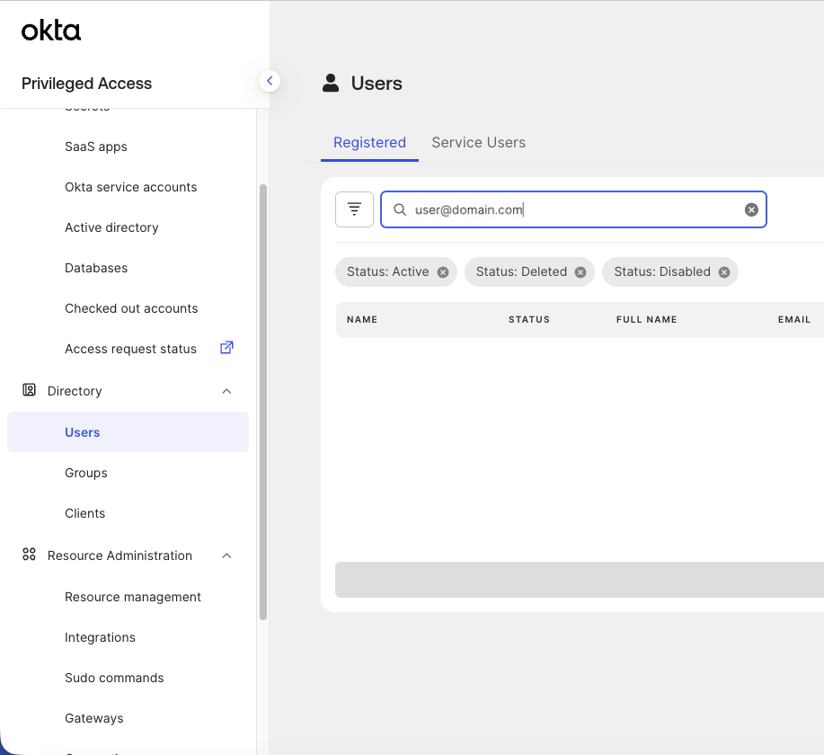 Searching Users by Email
