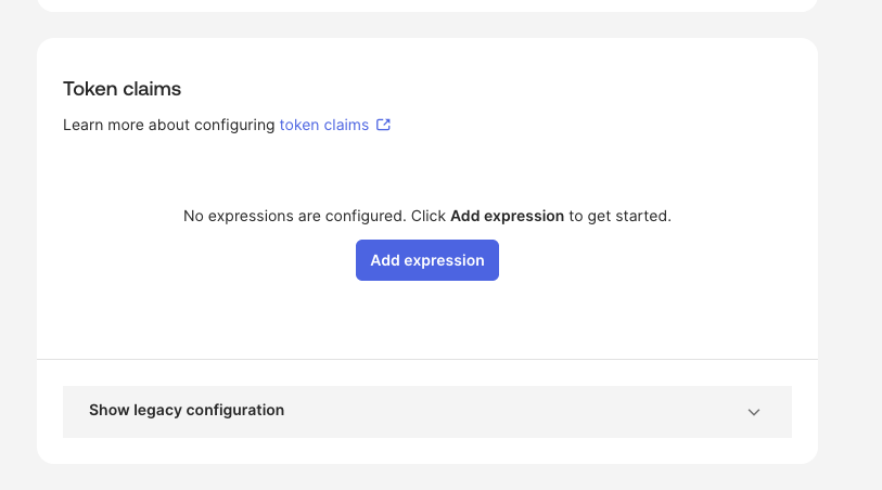 Token claims